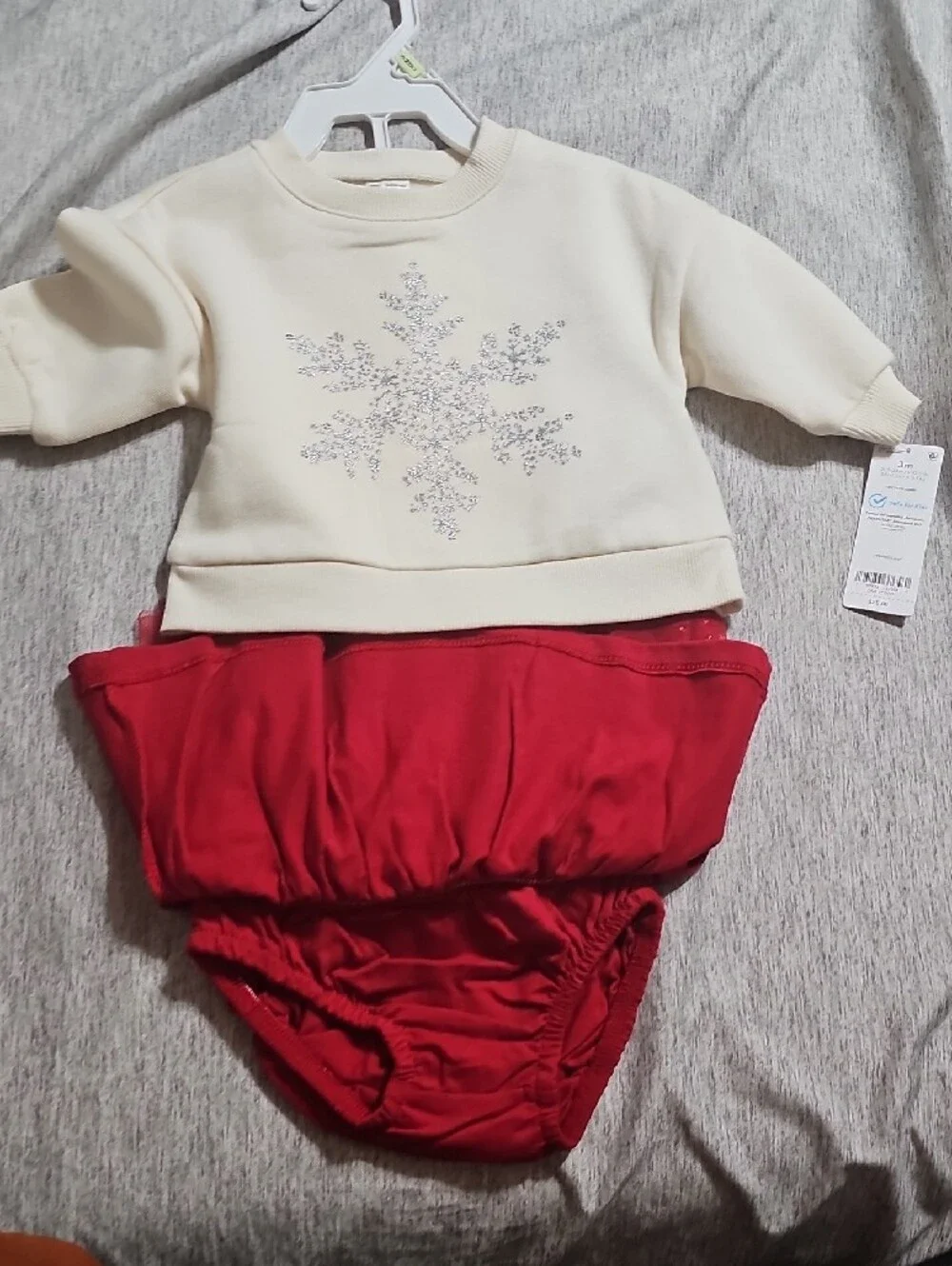 Carter's Cream and Gray Marled Knit Outfit
